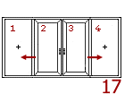 dvoukřídlé posuvné dveře bez středového sloupku
